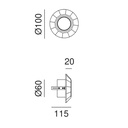 Mini 208.19. Recessed Ceiling Light