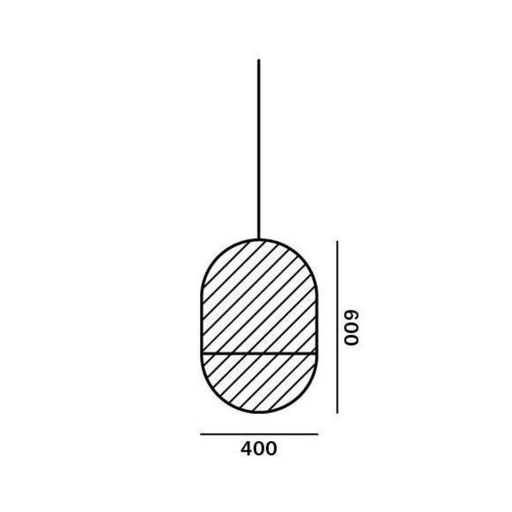 Geometric Oval Full Bottom PC1143 Suspension Lamp