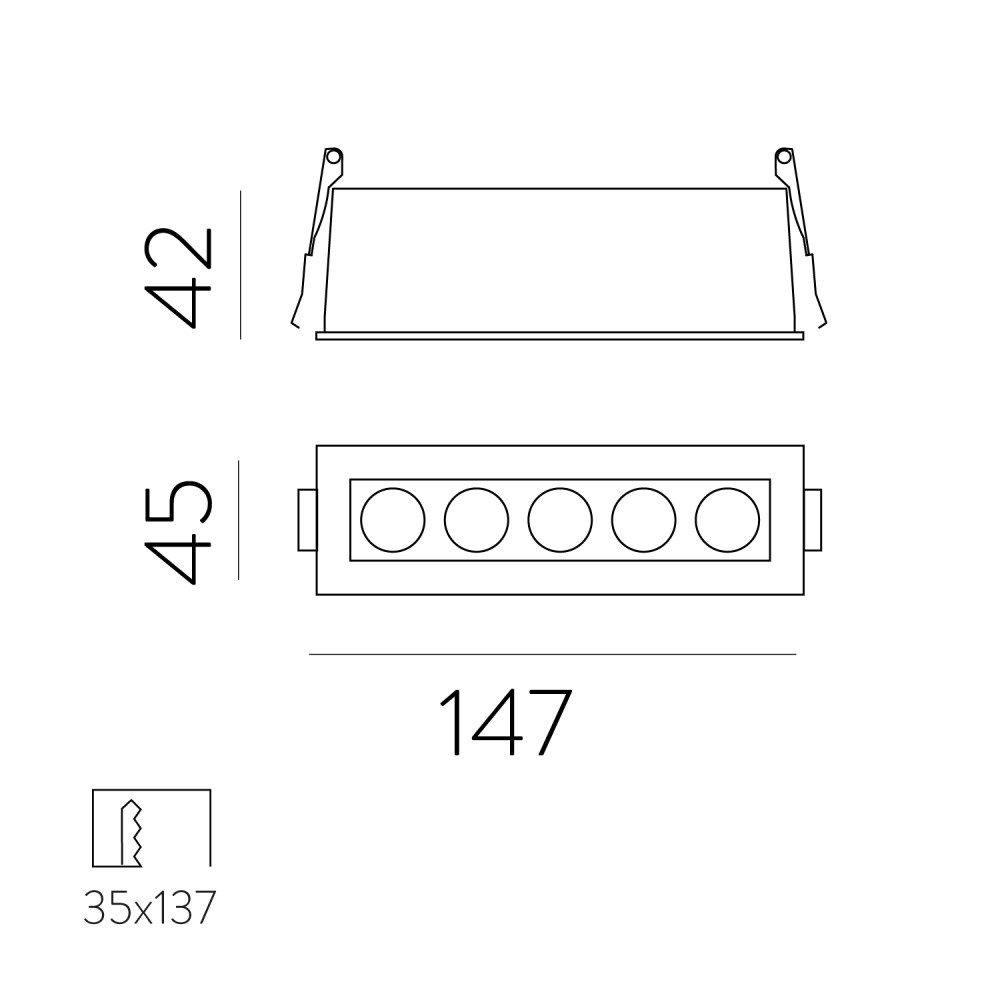 Invisible Recessed Ceiling Light