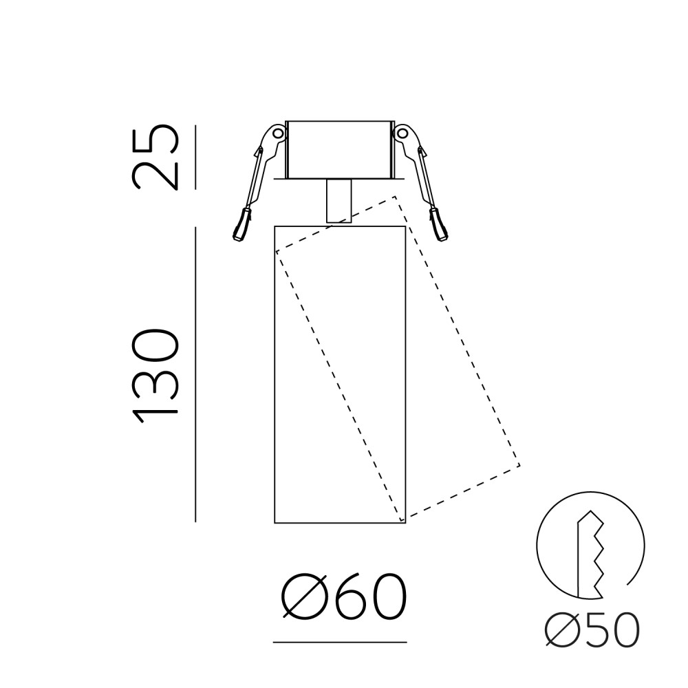 Pipe Recessed Spotlight