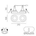 Musca Recessed Ceiling Light
