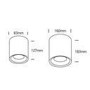 COB Cylinders Outdoor Ceiling Light