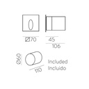 Virgo Outdoor Recessed Wall Light