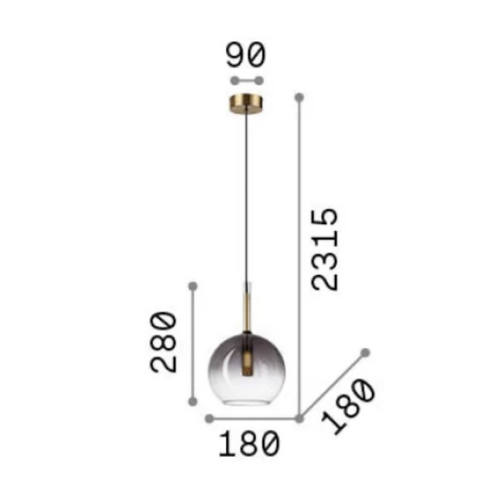 Empire Sphere Suspension Lamp
