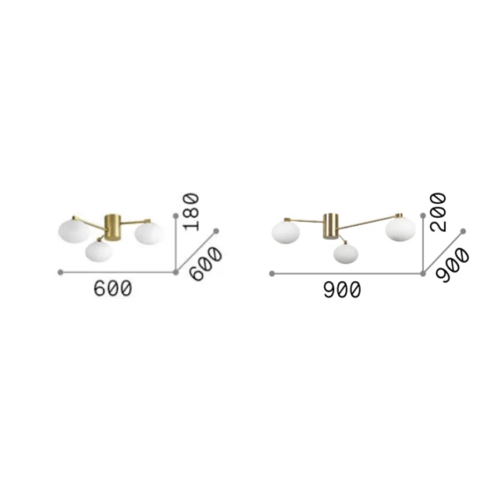 Hermes 3 Ceiling Light