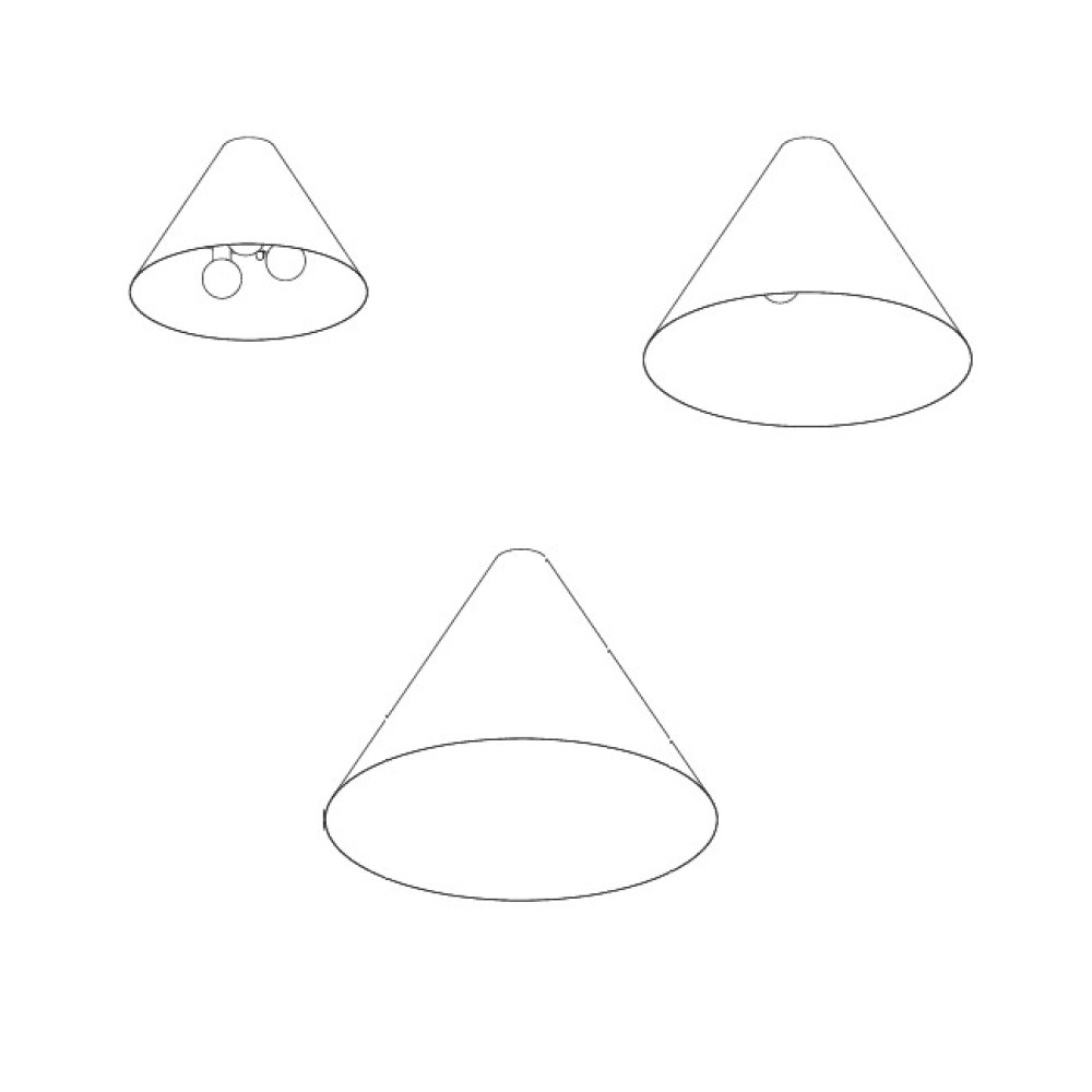 Cone Ceiling and Suspension Lamp