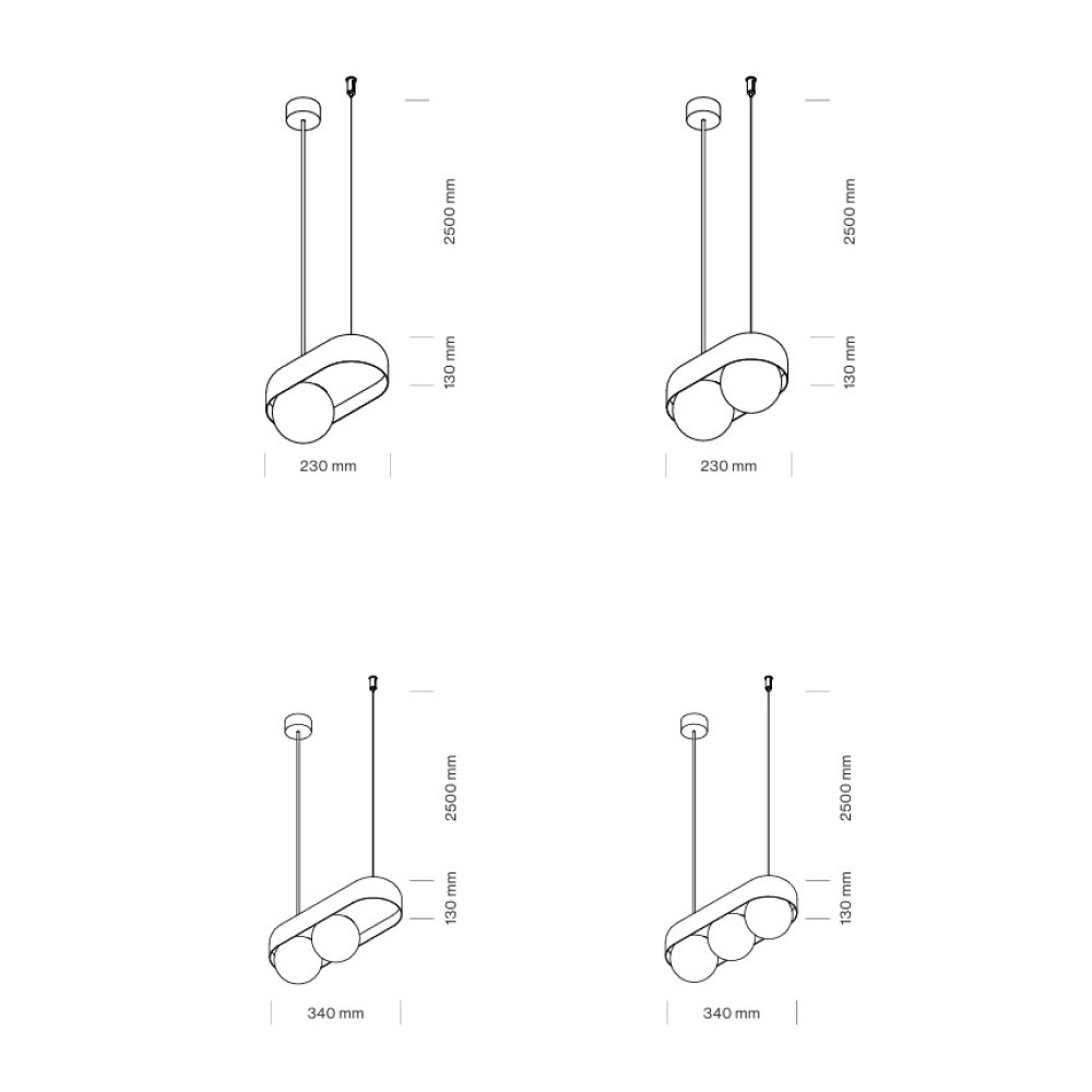 Dice Suspension Lamp