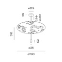 Shedda 2.0 Fractal Suspension Lamp