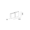 CG Square 2P Small Wall Light