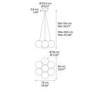 Random Cloud 7 Lights Ø28 Suspension Lamp