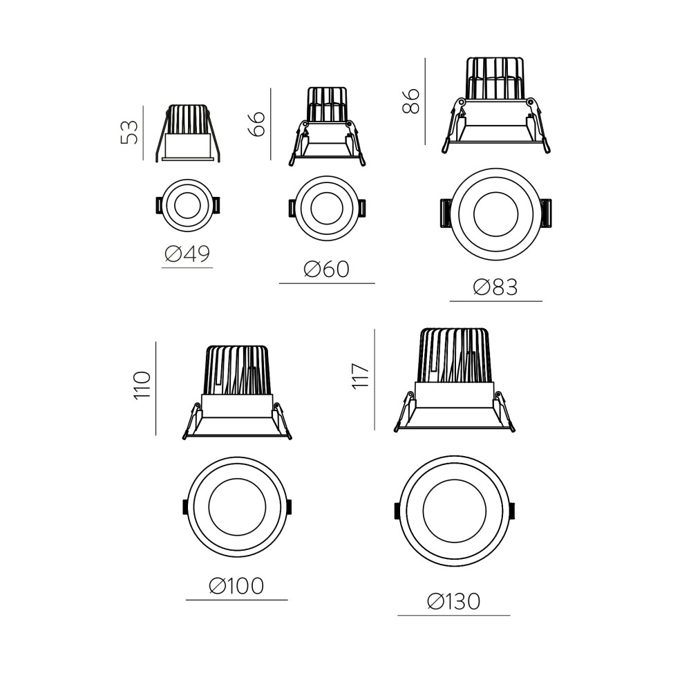 Kidal Recessed Ceiling Light