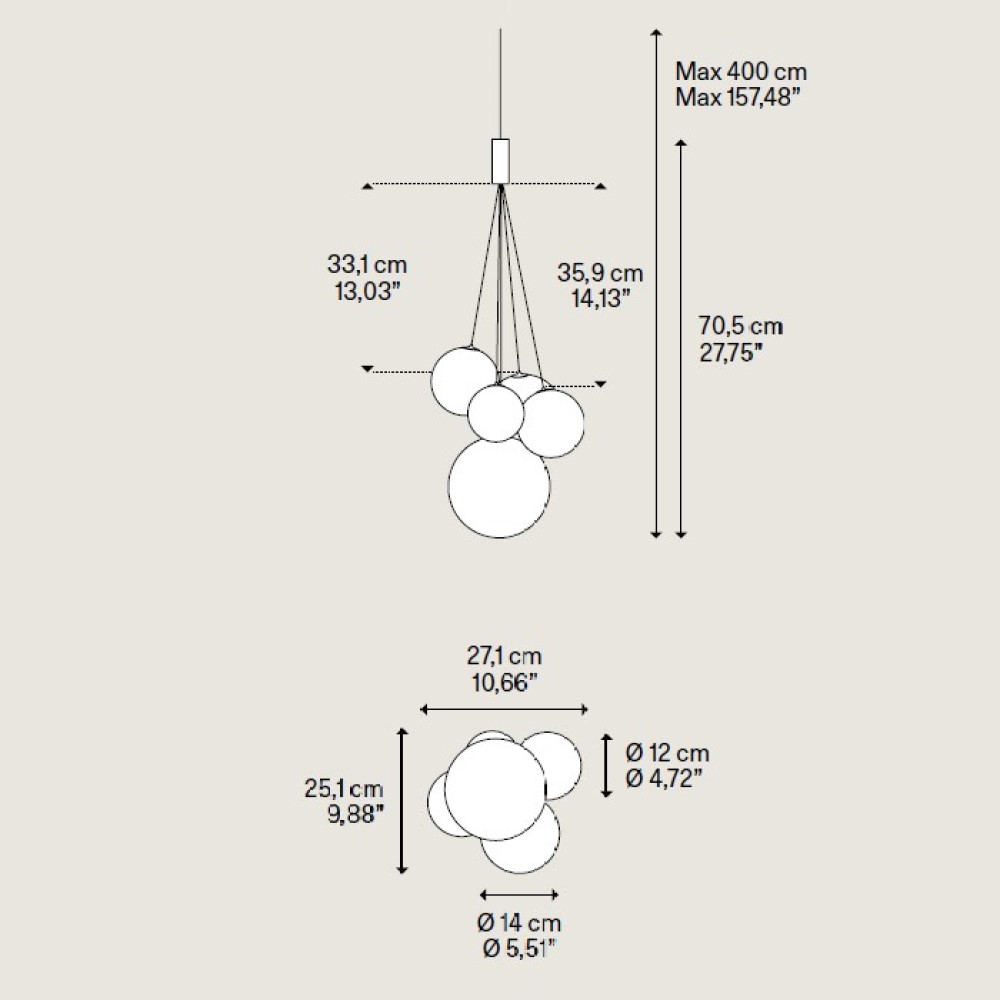 Random Five Suspension Lamp