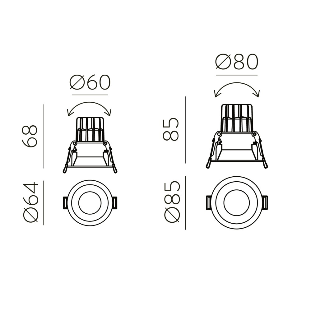 Move Circular Recessed Ceiling Light