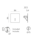 Sign Line Recessed Wall Light