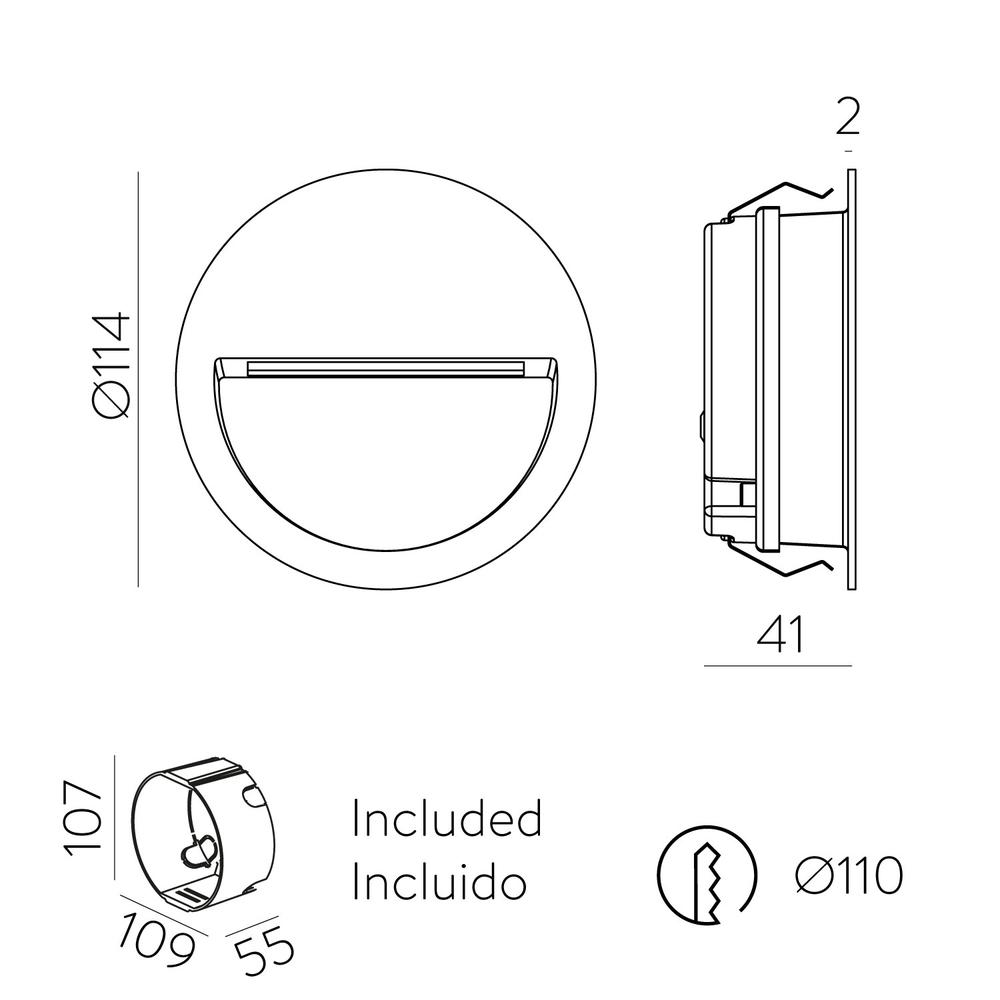 Spica Outdoor Recessed Wall Light