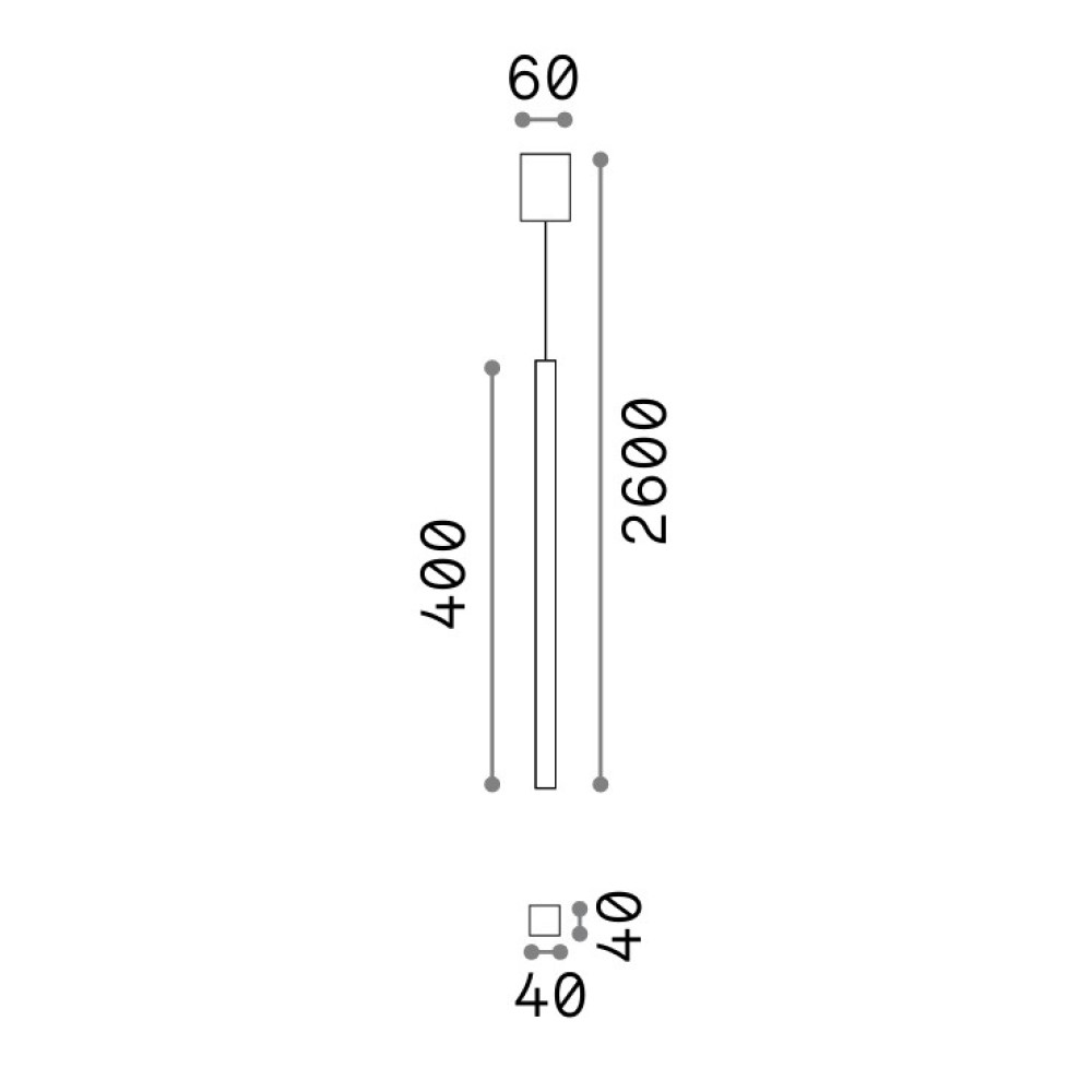 Look Square GU10 Suspension Lamp