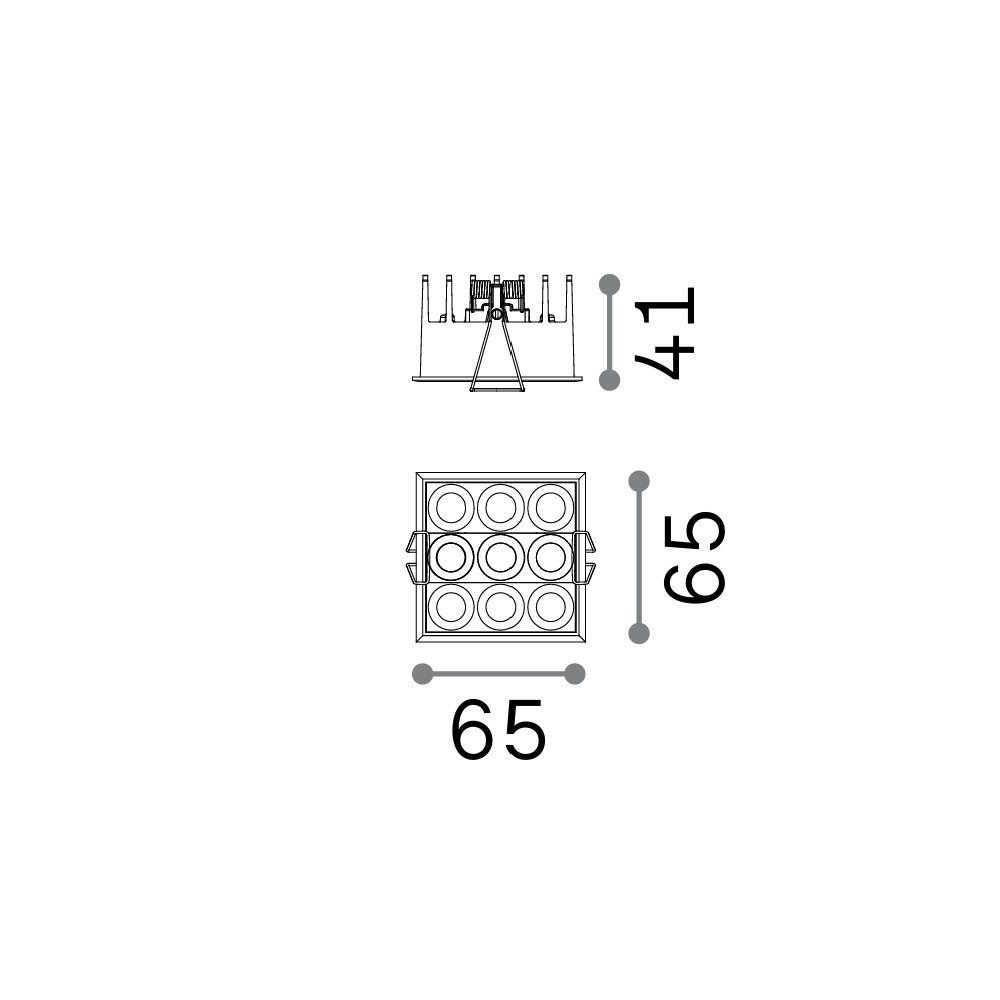 Lika Slim Square Ceiling Recessed Light