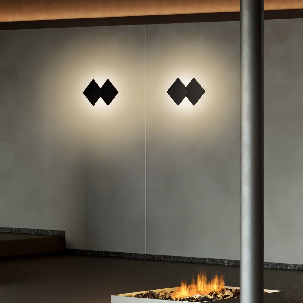 Puzzle Outdoor Double Square Wall Light