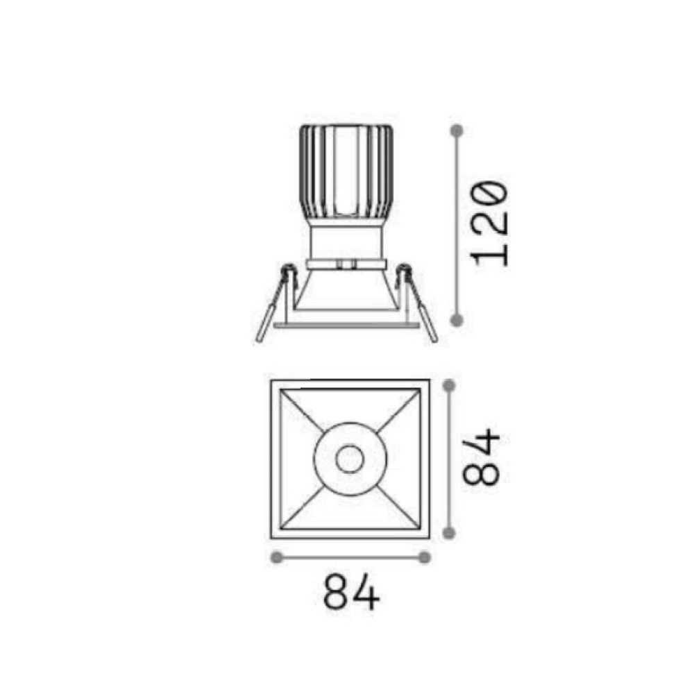 Game Square Recessed Ceiling Light