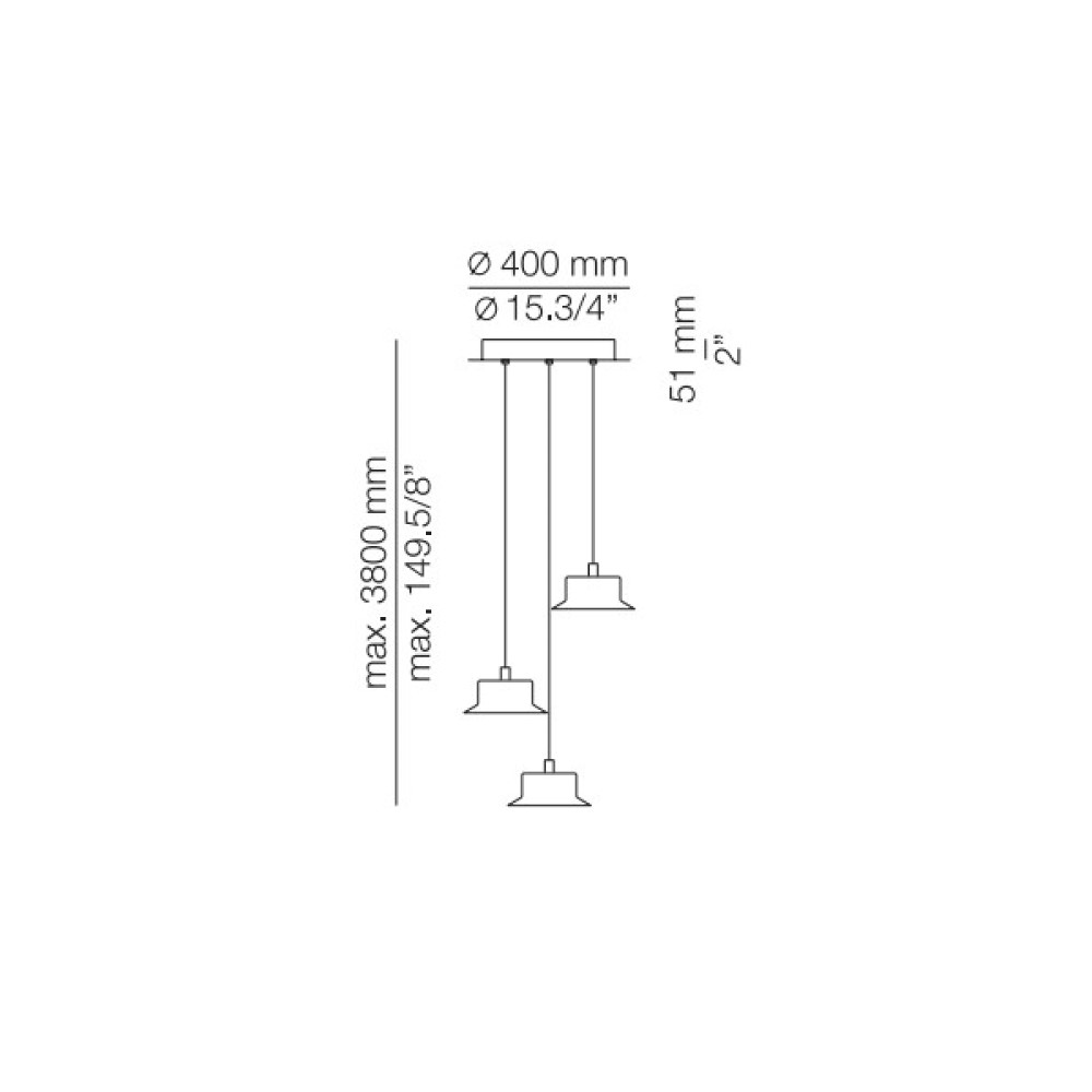 Maine R40S.3S Suspension Lamp