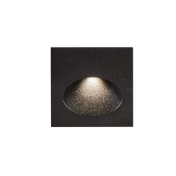 Bat Square Oval zunanja vgradna stenska svetilka (Temno siva, 2700K - toplo bela)