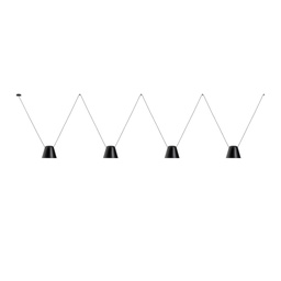 Attic 4 Conic Shape viseča svetilka (Črna, 100)