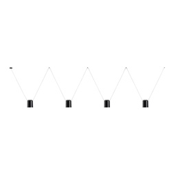 Attic 4 Rectangular Shape viseča svetilka (Črna, 100)