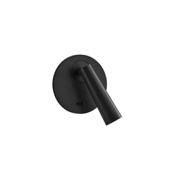 Gamma Round stenska svetilka (Črna)