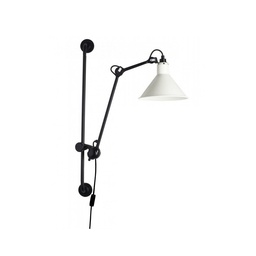 Lampe Gras N°210 stenska svetilka (Bela, Stožčasti)