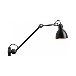 Lampe Gras N°304 L40 stenska svetilka (Črna, Okrogel)