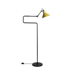 Lampe Gras N°411 stoječa svetilka (Rumena, Stožčasti)