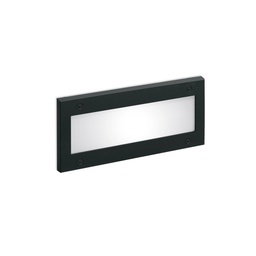 Stile 260 simmetrica LED zunanja vgradna stenska svetilka (Črna, 3000K - toplo bela)