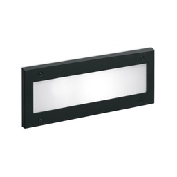 Stile 330 simmetrica LED zunanja vgradna stenska svetilka (Črna, 3000K - toplo bela)