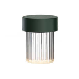 Last Order Fluted Outdoor Portable Table Lamp (Temno zelena)