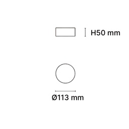 CANOPY TYPE C matt white metal | Dimmable 0-10V