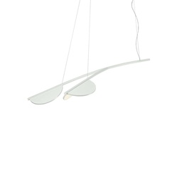 Almendra Organic viseča svetilka (Bela, 132cm, bela rozeta)
