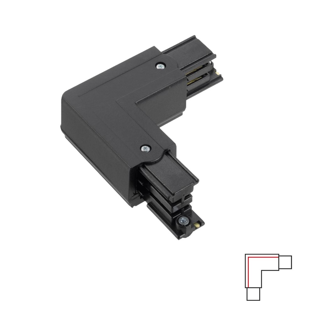 Acb Left L connector Black | formasvetila.si