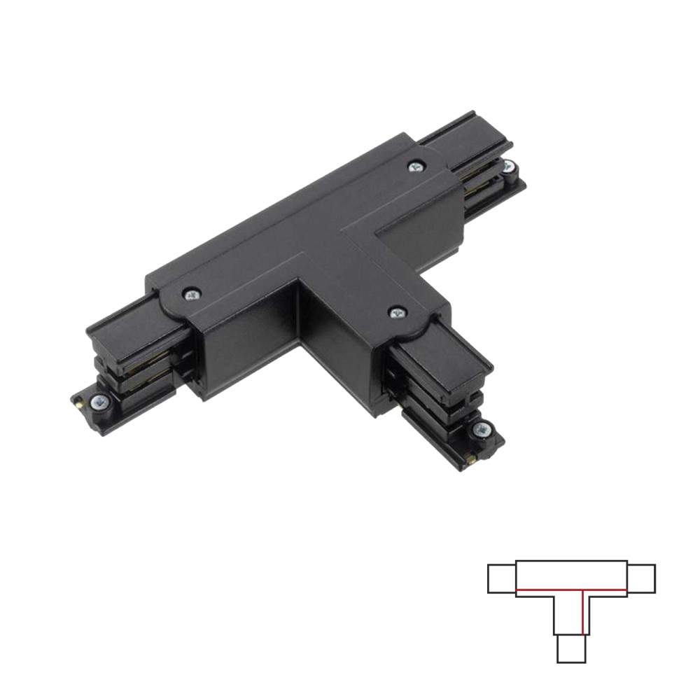 Acb Left T connector 2 Black | formasvetila.si