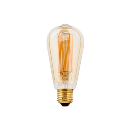 LAMP ST64 LED 2200K | E27 | 5.4W | >95 CRI | 532lm | 220-240VAC | 50-60Hz | phase-cut dim | gold tinted glass | LED filament
