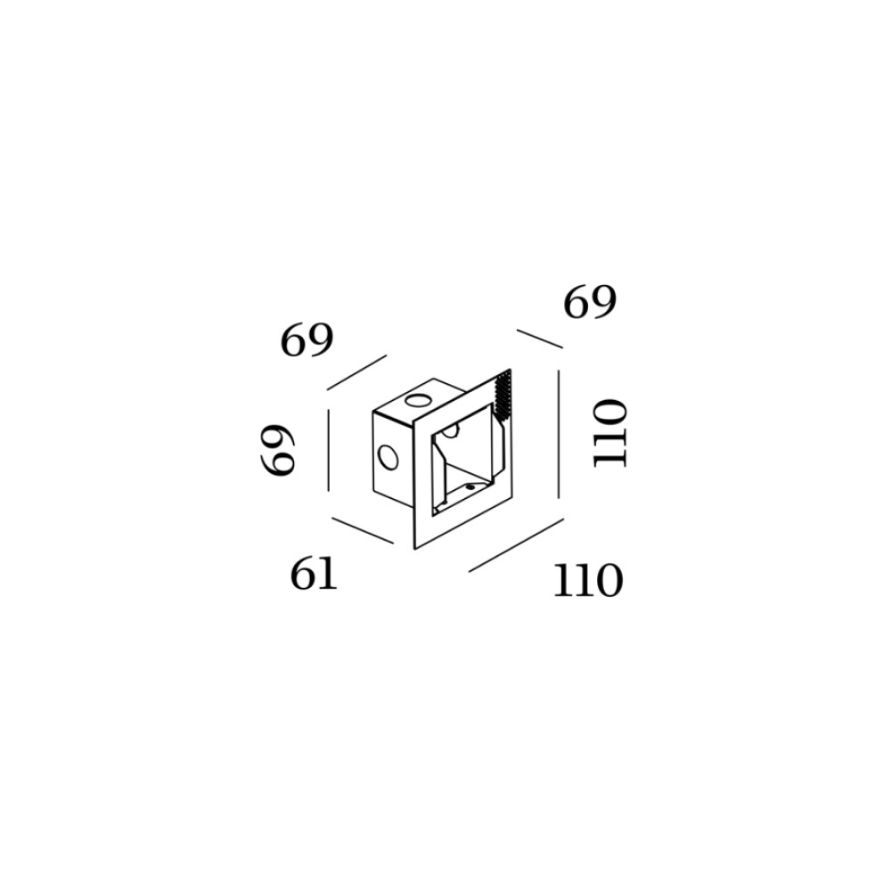 Wever &amp; Ducré ORIS / RETO 0.8 RECESSED HOUSING INCL. PLASTERKIT | formasvetila.si
