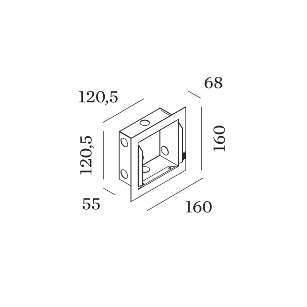 Wever &amp; Ducré ORIS / RETO 1.3 RECESSED HOUSING INCL. PLASTERKIT | formasvetila.si