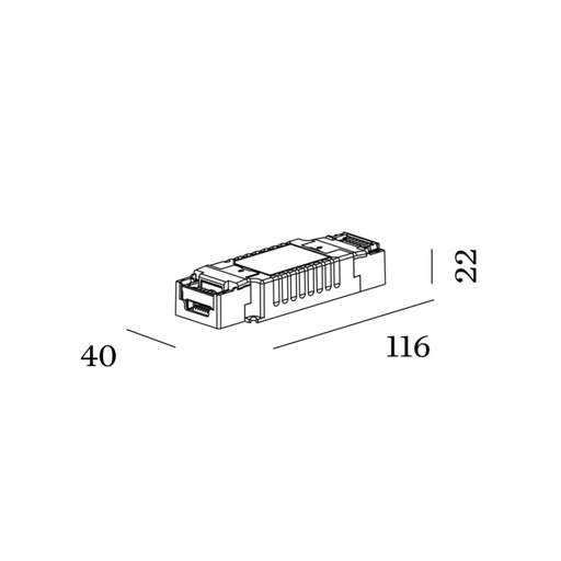 Wever & Ducré DRIVER 500mA 20W 3-40V DALI / PUSH DIM | formasvetila.si