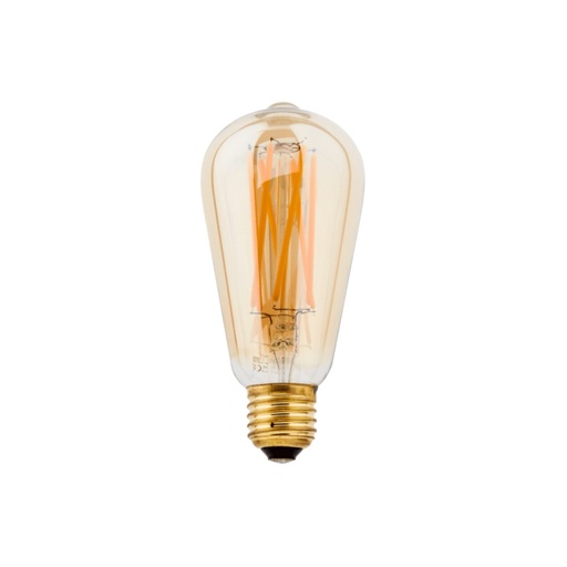 Wever & Ducré LAMP ST64 LED 2200K | E27 | 5.4W | >95 CRI | 532lm | 220-240VAC | 50-60Hz | phase-cut dim | gold tinted glass | LED filament | formasvetila.si