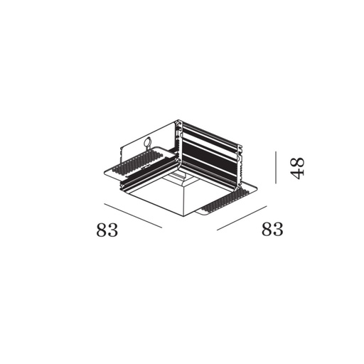 Wever & Ducré STRANGE / SNEAK TRIMLESS 1.0 ALUMINIUM PLASTER KIT | formasvetila.si