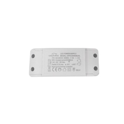 DRIVER Driver 12W Eaglerise Input: 100-240V AC 50/60Hz Output: 12-24VDC 500mA Not Dimmable