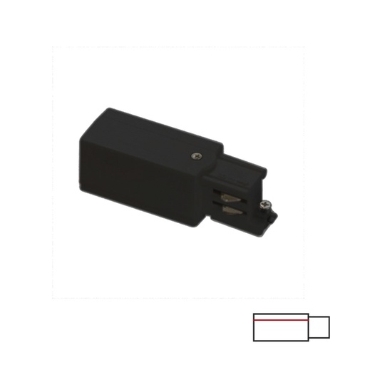 Acb 3-PHASE TRACK CONNECTOR - BLACK LEFT | formasvetila.si