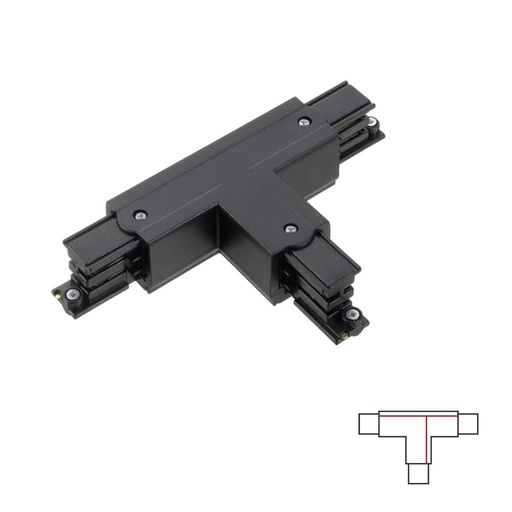 Acb Left T connector 1 Black | formasvetila.si