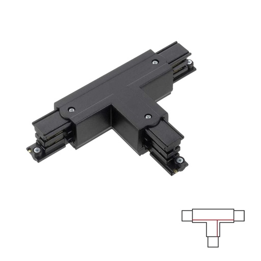 Acb Left T connector 2 Black | formasvetila.si